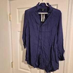 NWT long sleeve navy blue shirt